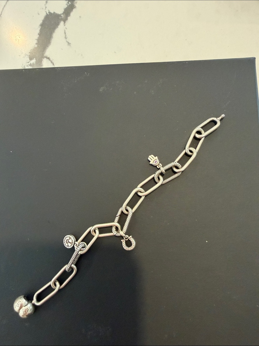 Pandora Silver Link Charm Bracelet - Silver